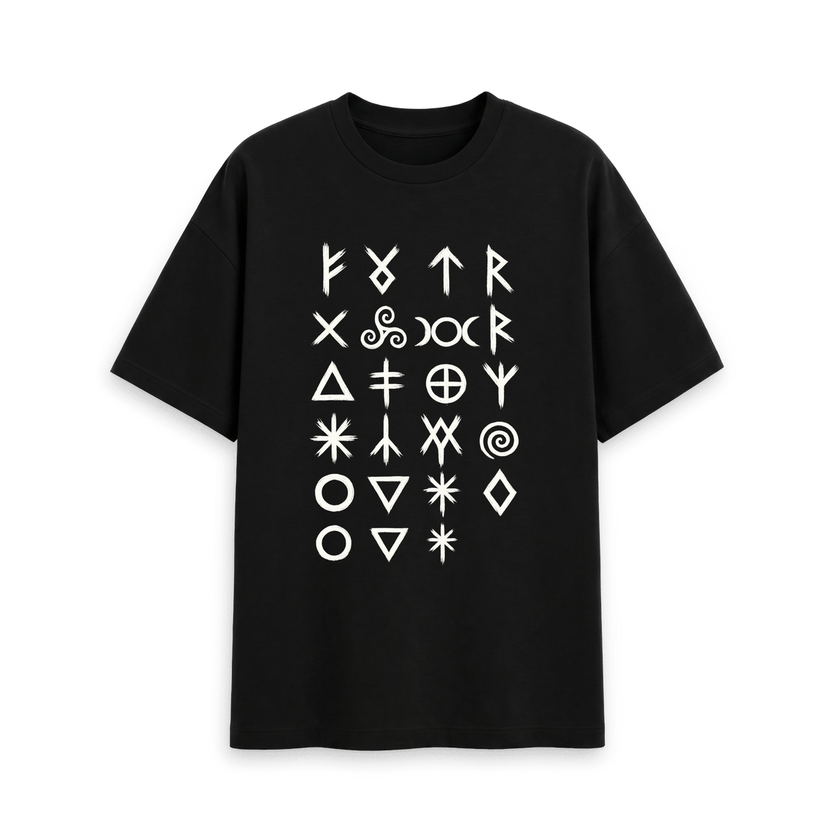 Black Printed T-shirt Front