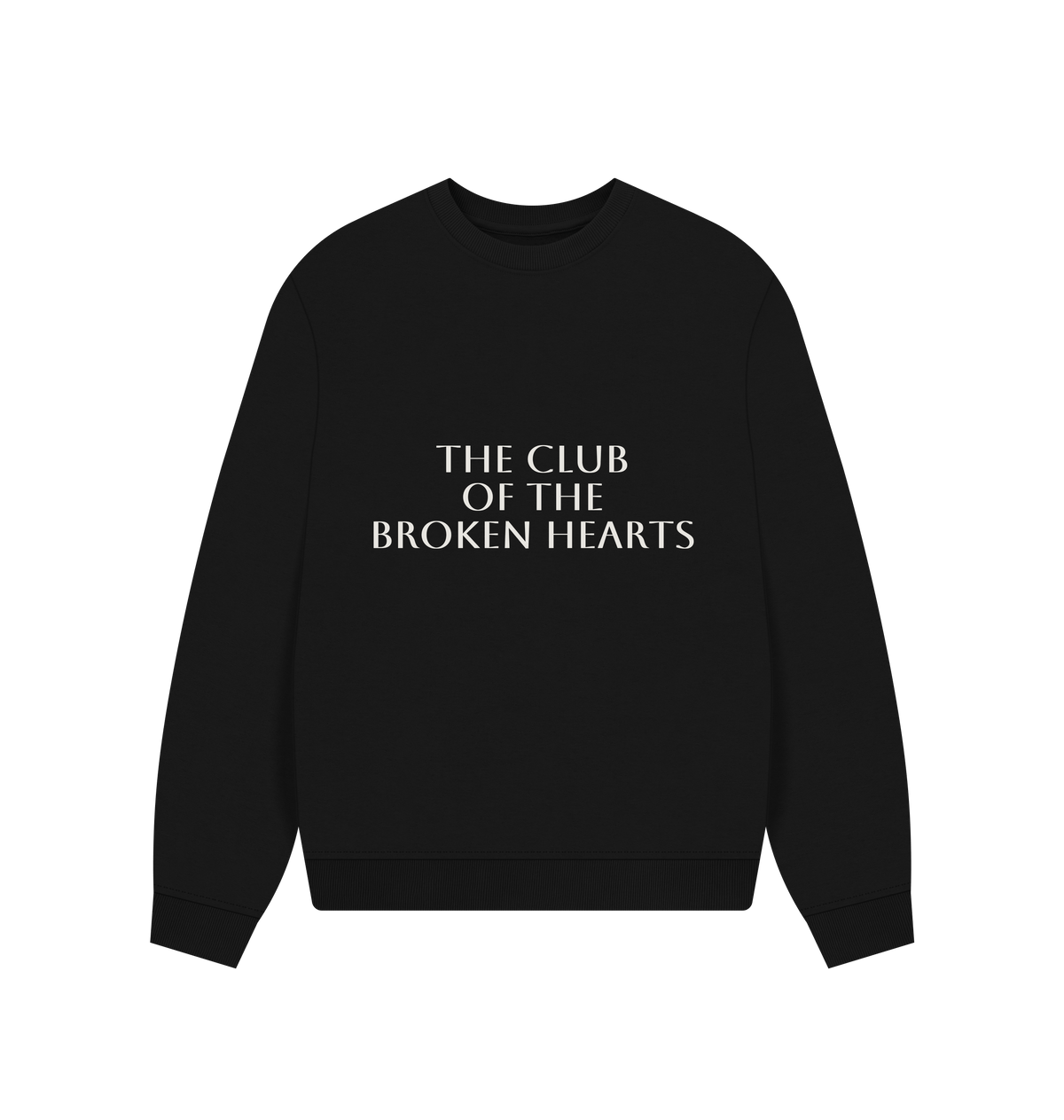 Black Printed Sweater Front