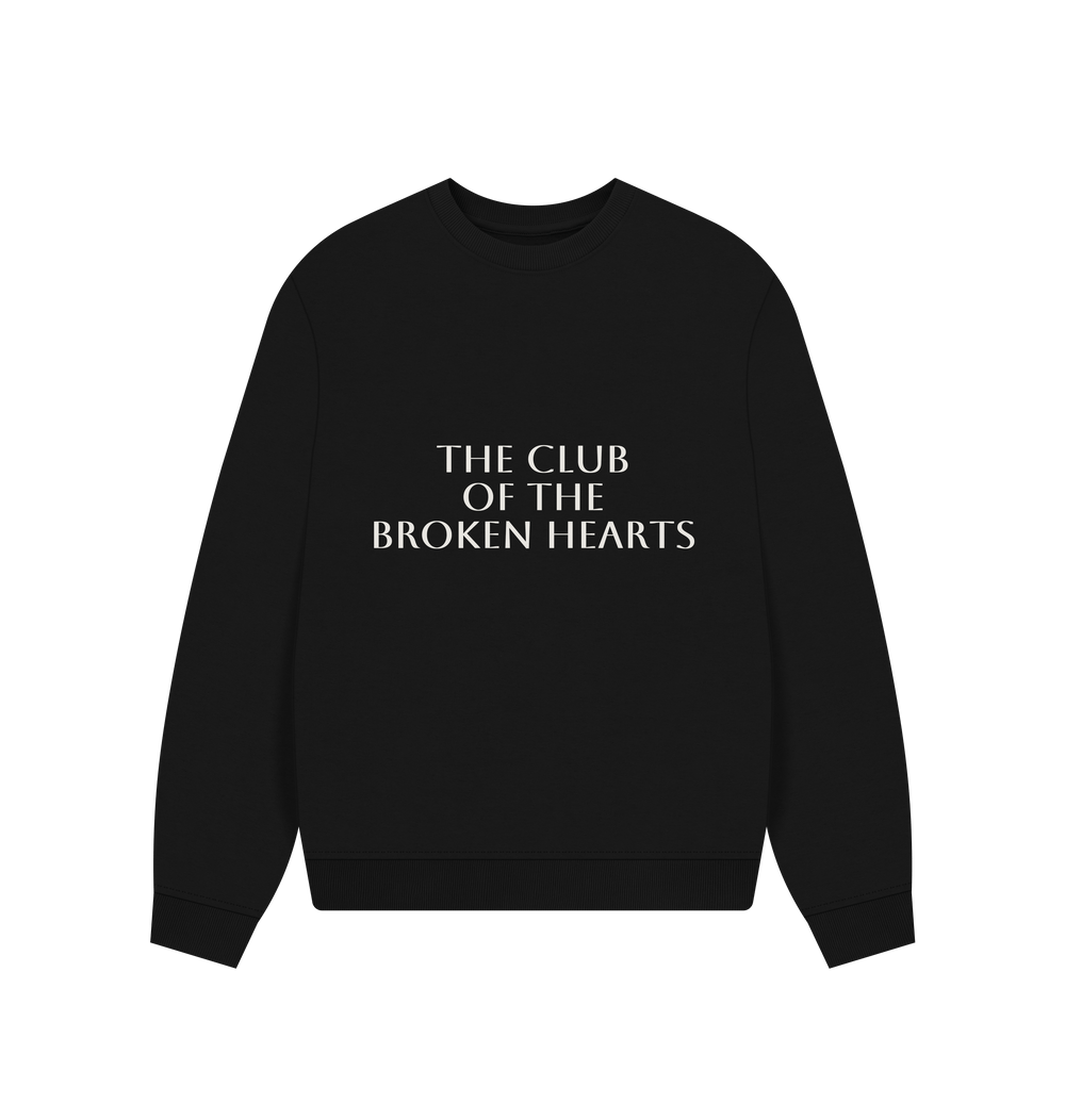 Black Printed Sweater Front