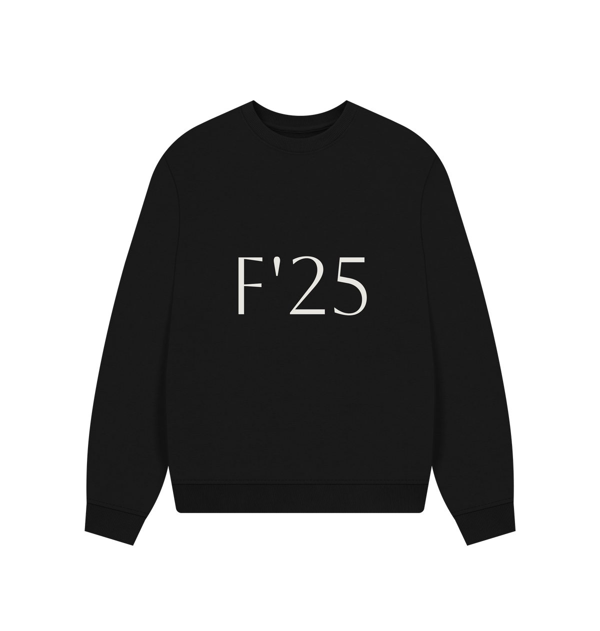 Black Printed Sweater Front