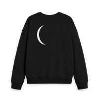 Black Printed Sweater Back