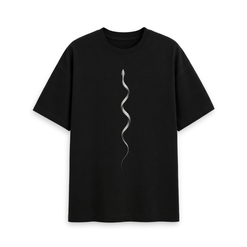 Black Printed T-shirt Front