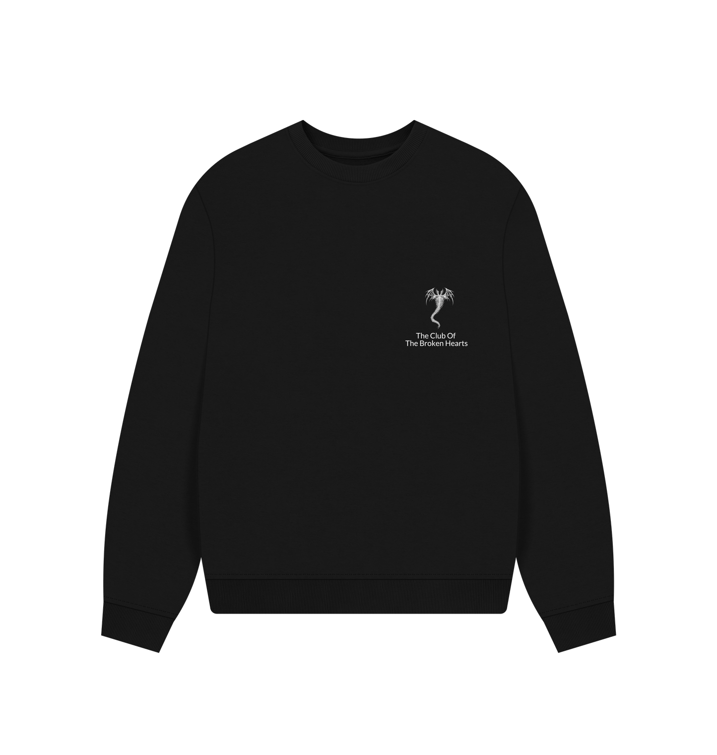 Black Printed Sweater Front
