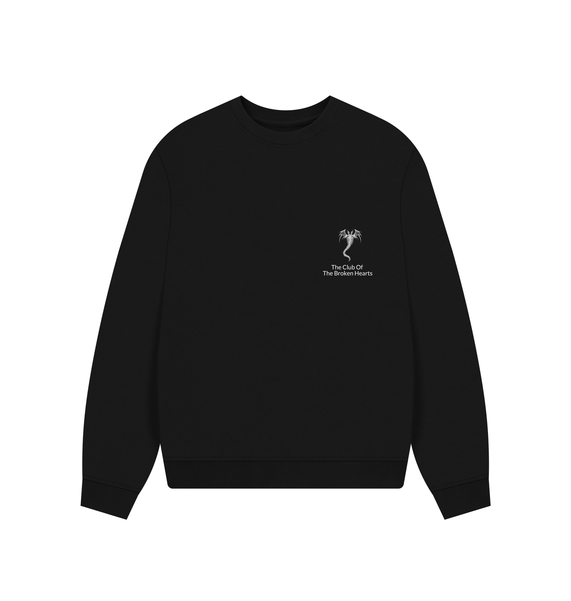 Black Printed Sweater Front