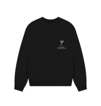 Black Printed Sweater Front