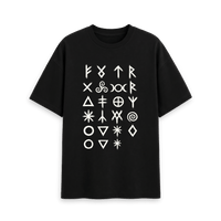 Black Printed T-shirt Front
