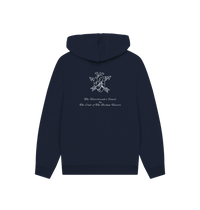 Navy Printed Hoody Back