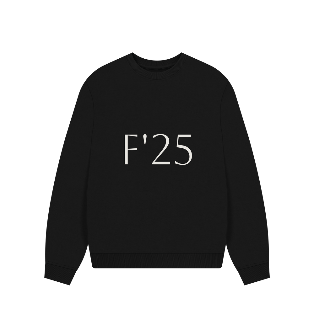 Black Printed Sweater Front