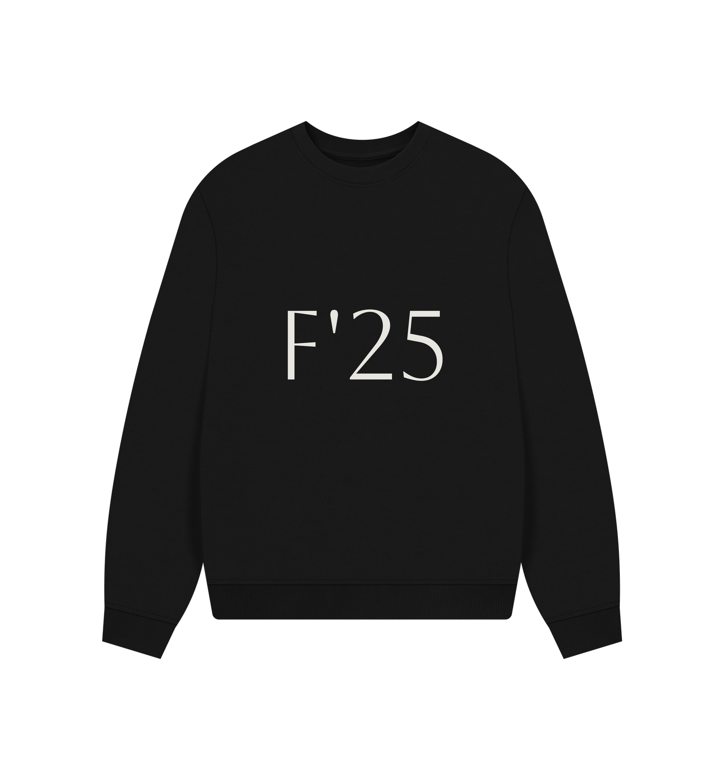 Black Printed Sweater Front