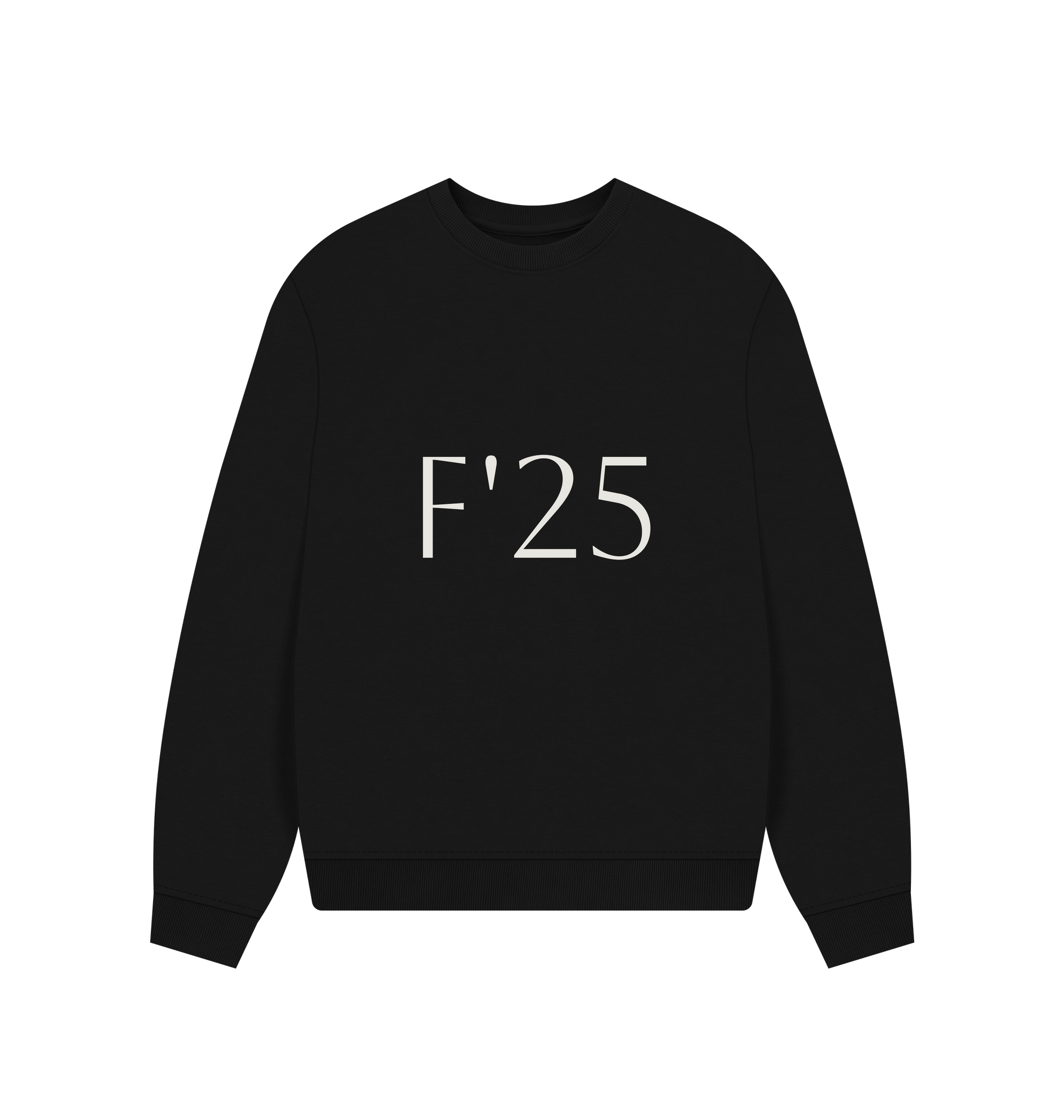Black Printed Sweater Front