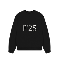 Black Printed Sweater Front