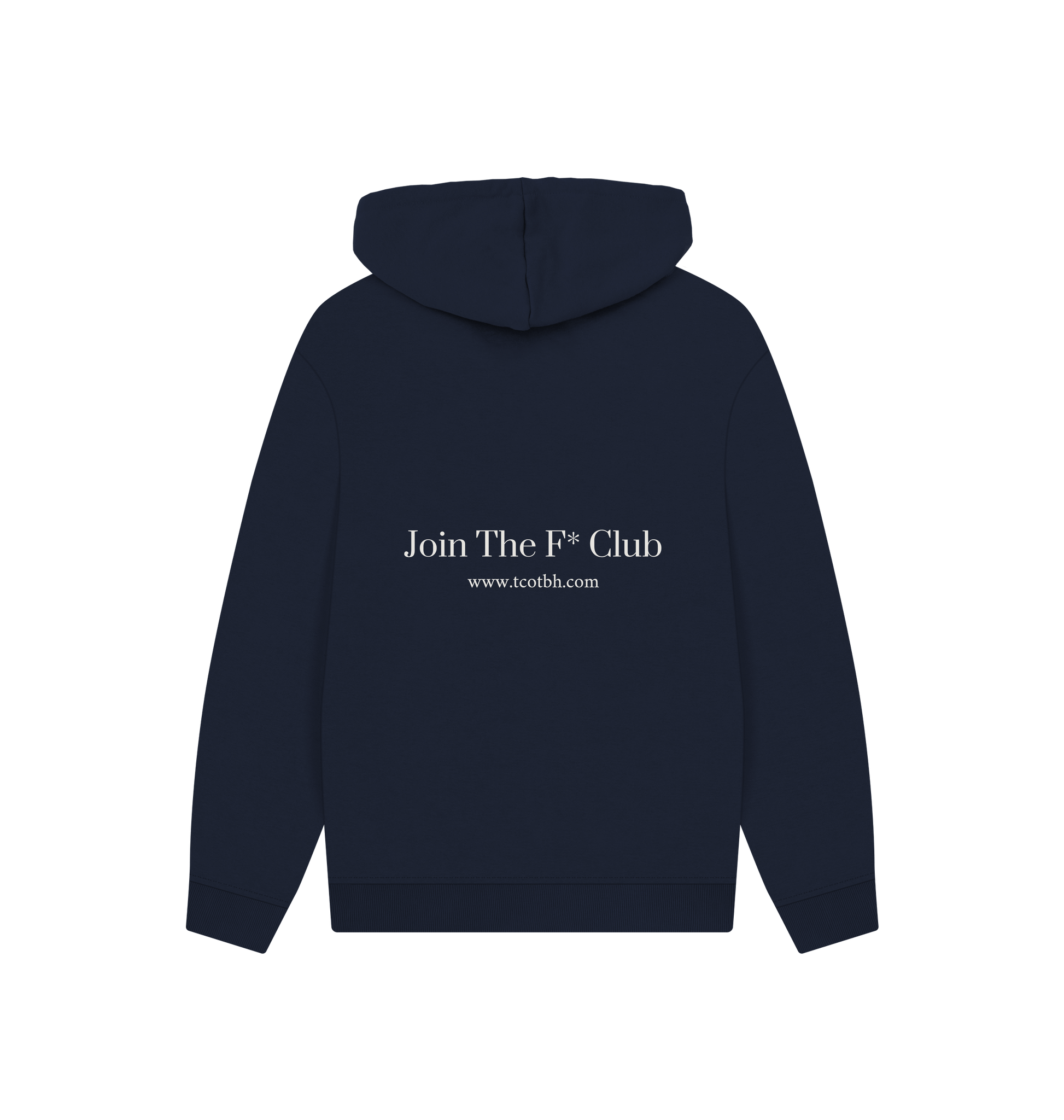 Navy Printed Hoody Back