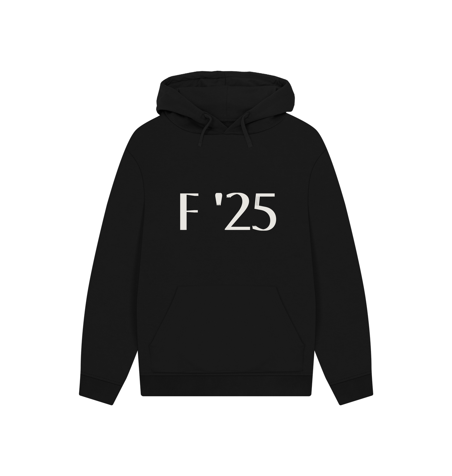Black Printed Hoody Front