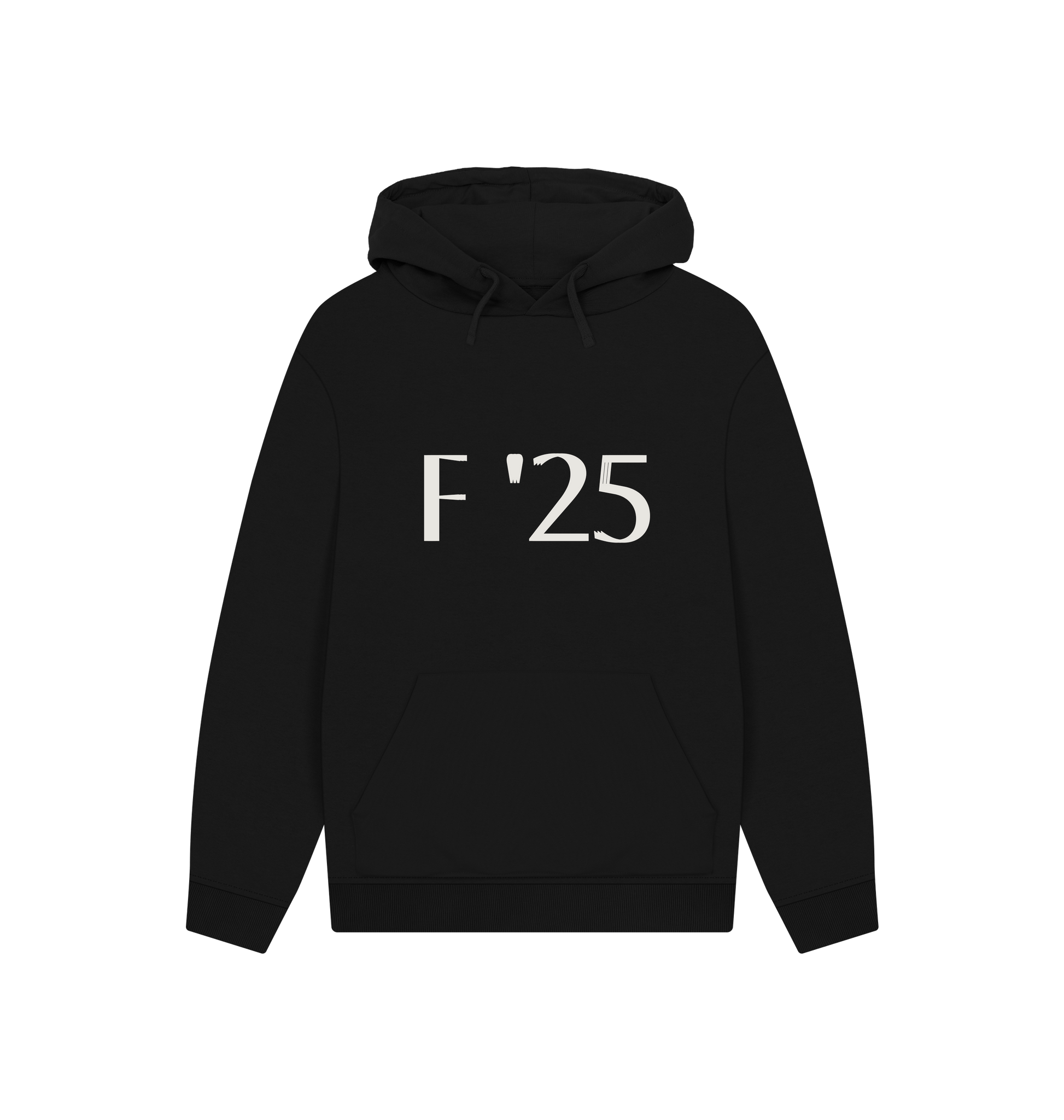 Black Printed Hoody Front