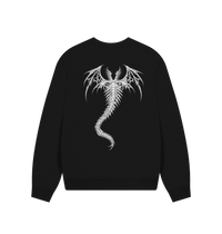 Black Printed Sweater Back