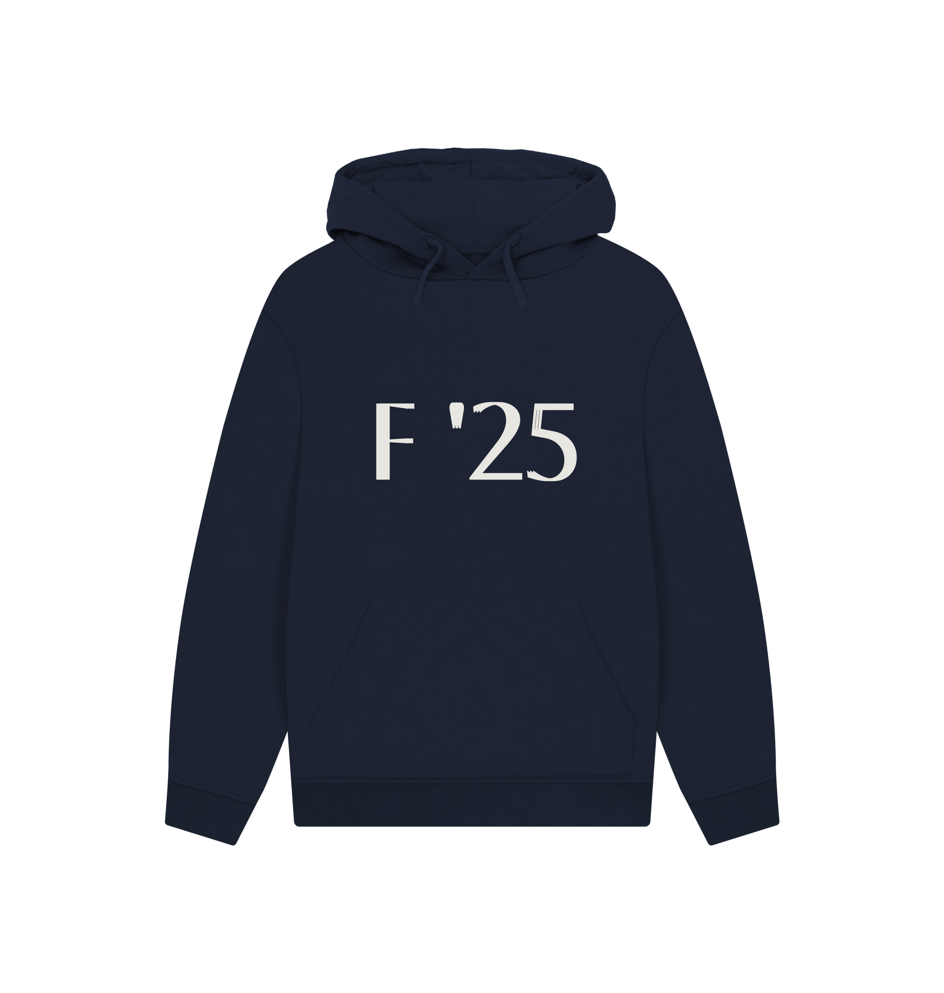 Navy Printed Hoody Front