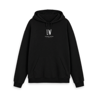 Black Printed Hoody Front