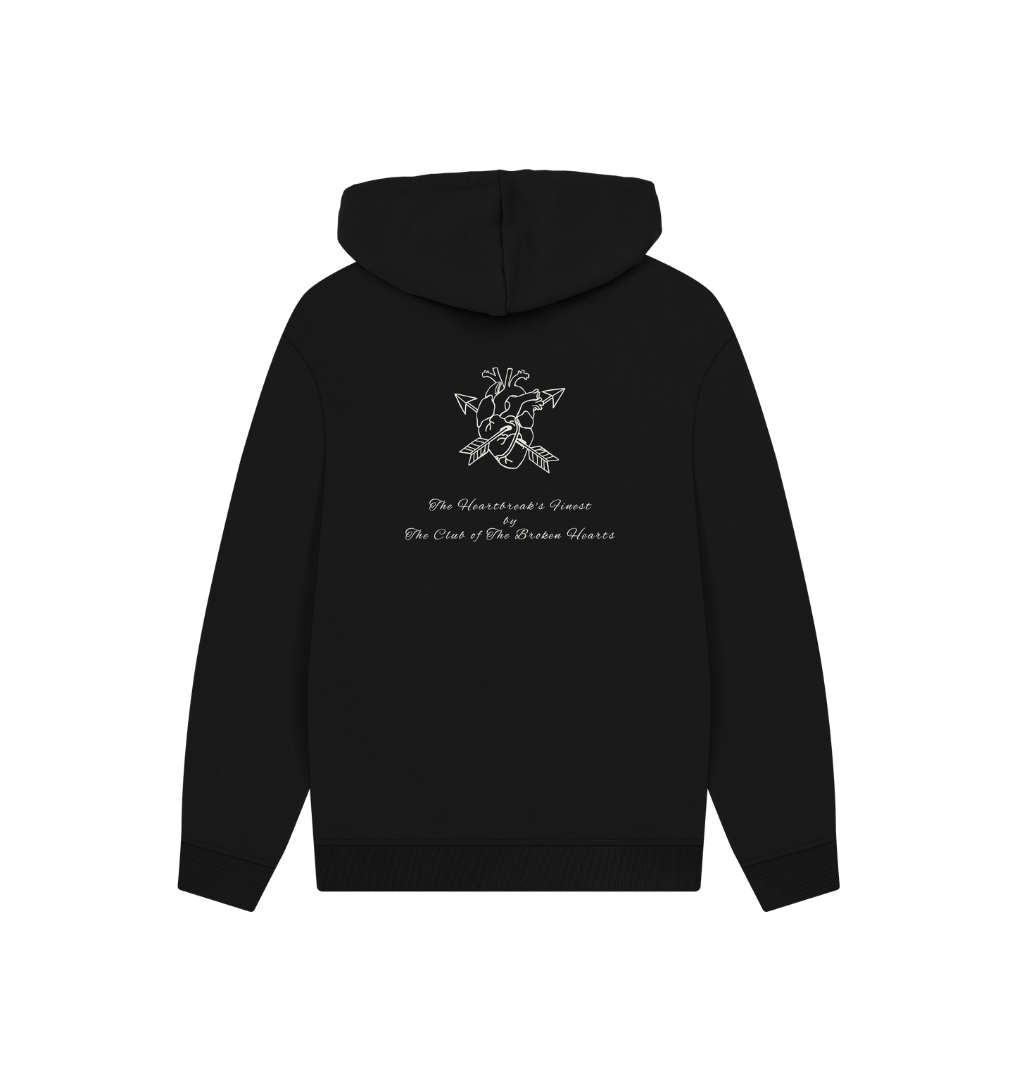 Black Printed Hoody Back
