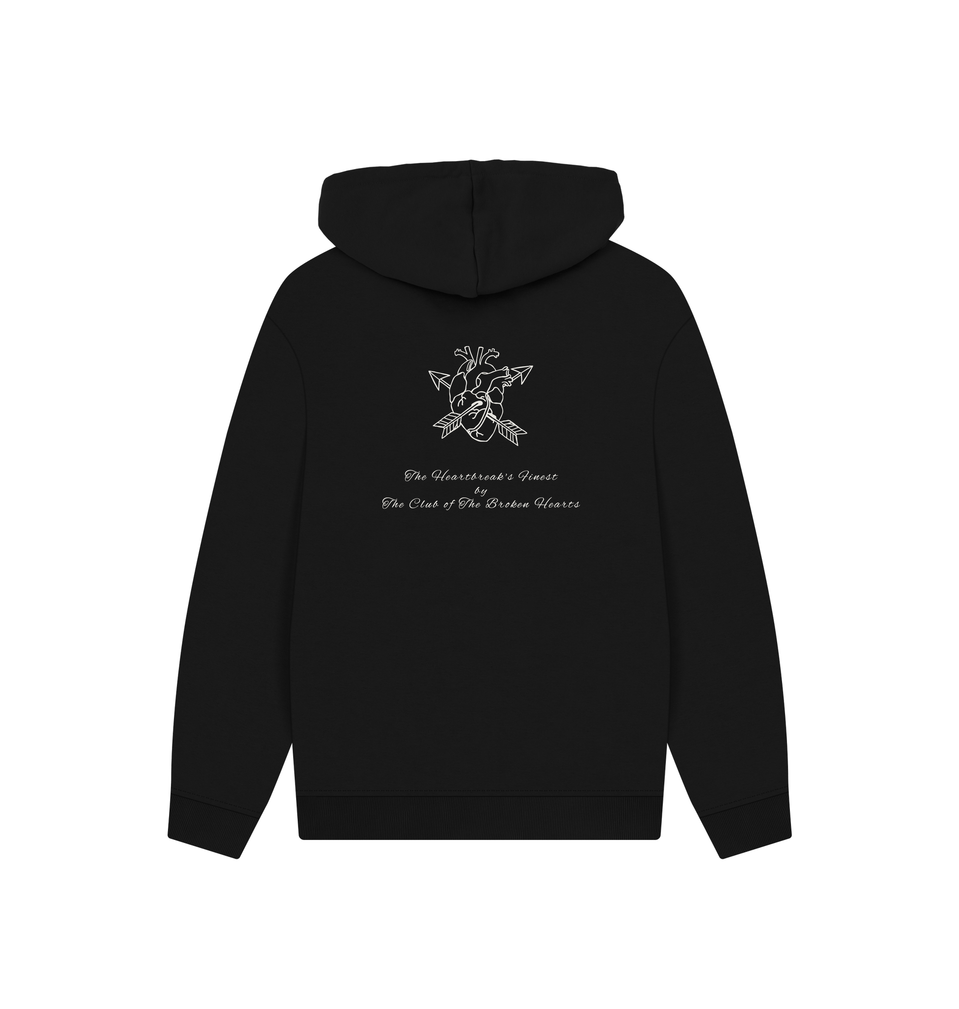 Black Printed Hoody Back