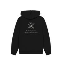 Black Printed Hoody Back