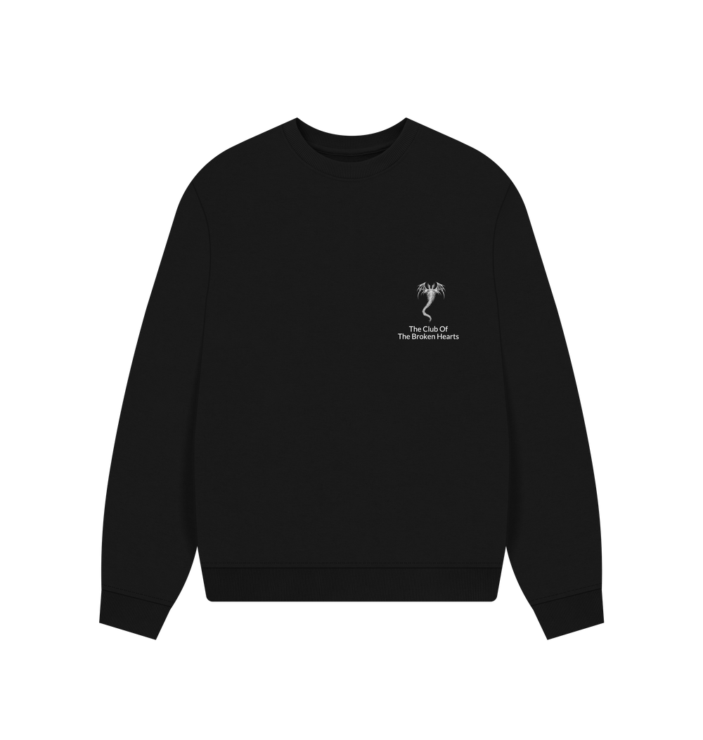 Black Printed Sweater Front