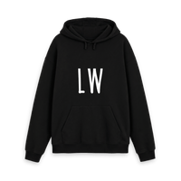 Black Printed Hoody Front