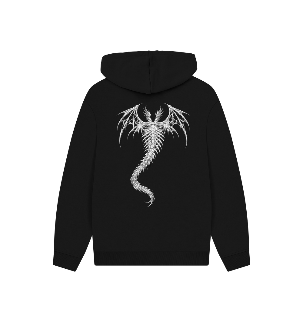 Black Printed Hoody Back