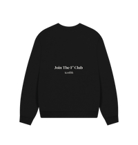 Black Printed Sweater Back