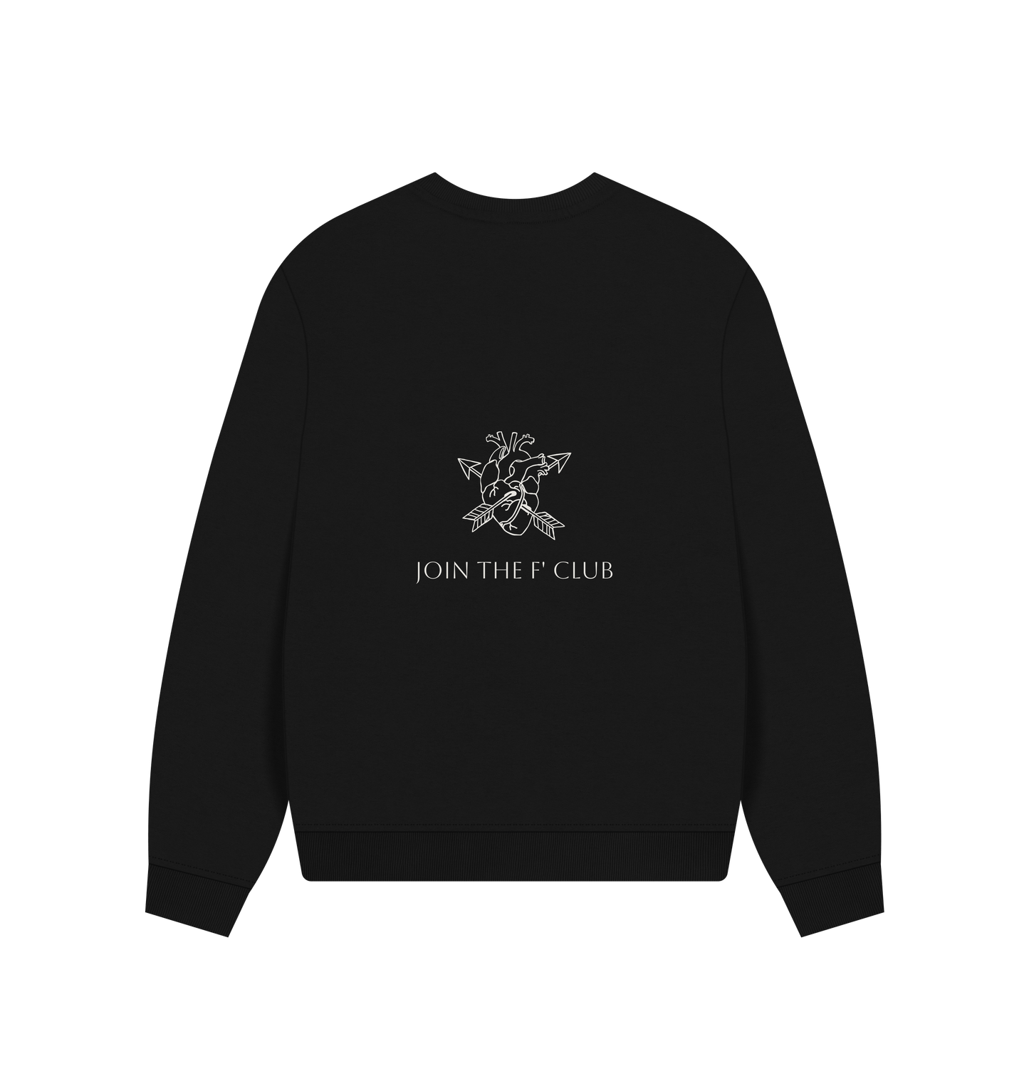 Black Printed Sweater Back