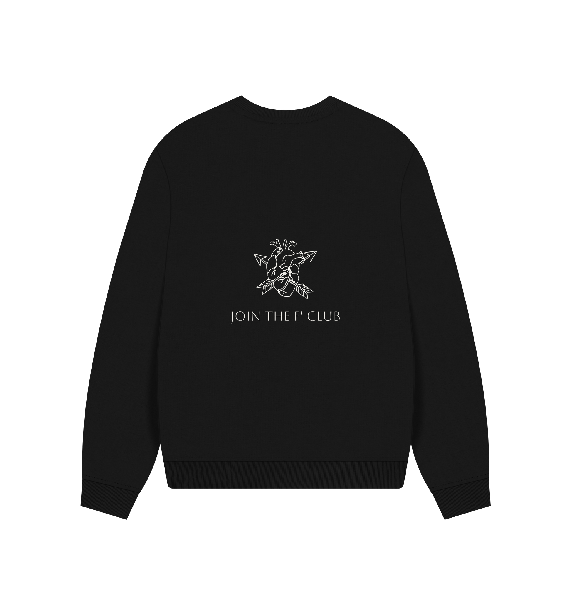 Black Printed Sweater Back