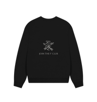 Black Printed Sweater Back