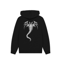 Black Printed Hoody Back